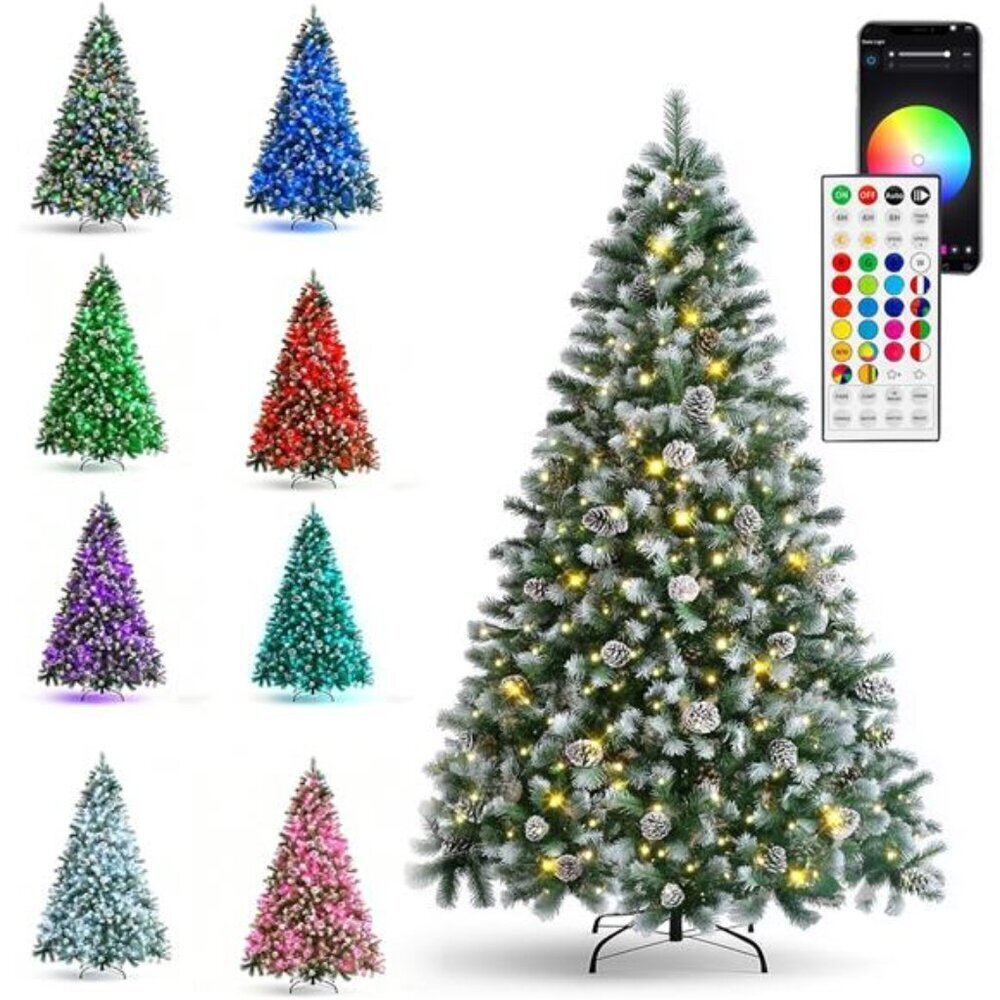Dazzle Bright 6 FT Pre-lit Christmas Trees, Christmas Tree with 300LED Smart